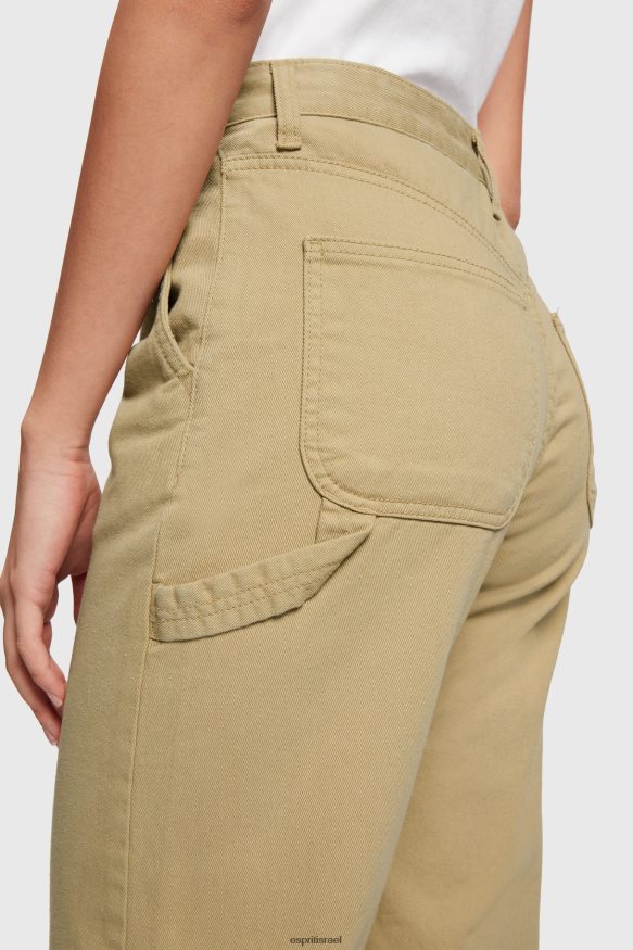 דֵנִים il ESPRIT x Rest & Recreation נשים מכנסי קפסולה מטען ג'ינס בז' X088P4476