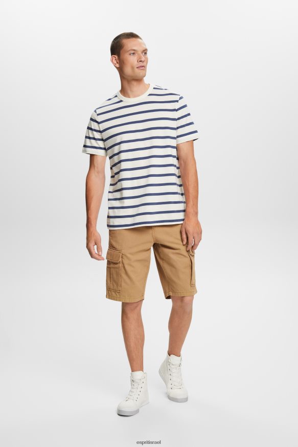 חולצות טריקו il Esprit גברים חולצת טי ג'רסי פסים, 100% כותנה קרח X088P4591