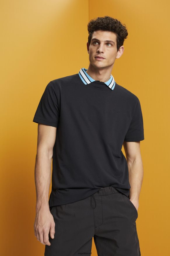 חולצות טריקו il Esprit גברים חולצת טי לוגו, 100% כותנה שָׁחוֹר X088P4668