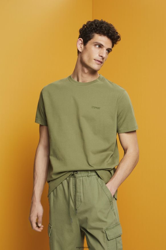 חולצות טריקו il Esprit גברים חולצת טי לוגו, 100% כותנה זית X088P4669