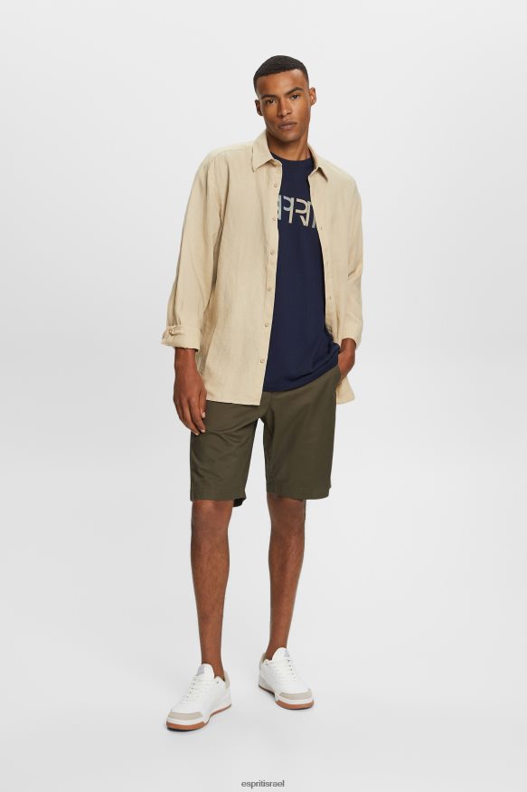 חולצות טריקו il Esprit גברים חולצת טי עם הדפס קדמי, 100% כותנה חיל הים X088P4740