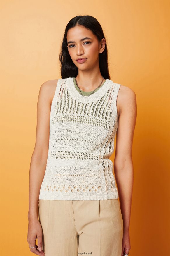 סוודרים il Esprit נשים מגשר ללא שרוולים מולין, תערובת כותנה קרח X088P4107