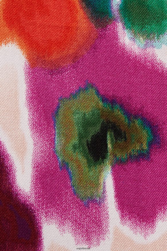 מכנסיים ומכנסיים il Esprit נשים מכנסיים רחבים בהדפס פרחים לבן X088P4131