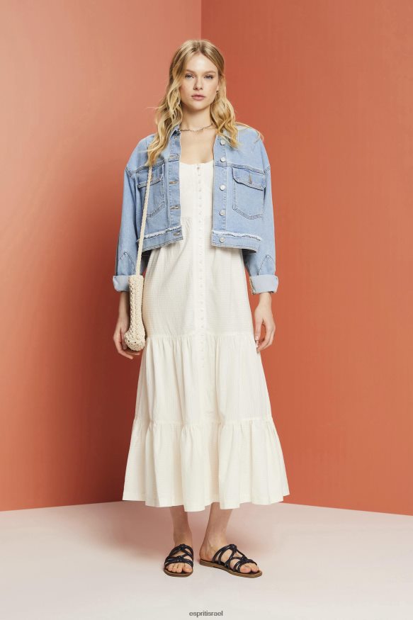 שמלות il Esprit נשים שמלת מקסי עם רצועות לבן X088P4232