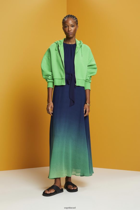 שמלות il Esprit נשים שמלת מקסי ללא שרוולים עם דפוס פרחוני אופנתי חיל הים X088P4258