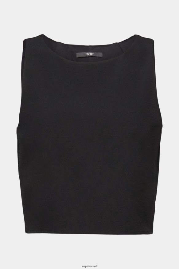 חולצות il Esprit נשים חולצה קצוצה ללא שרוולים שָׁחוֹר X088P4307