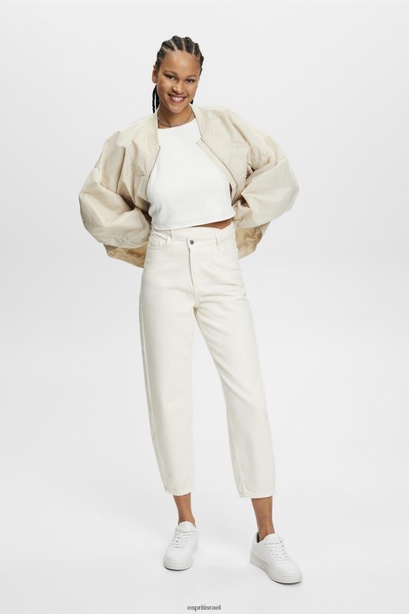 חולצות il Esprit נשים חולצה קצוצה ללא שרוולים צבע קרם X088P4308