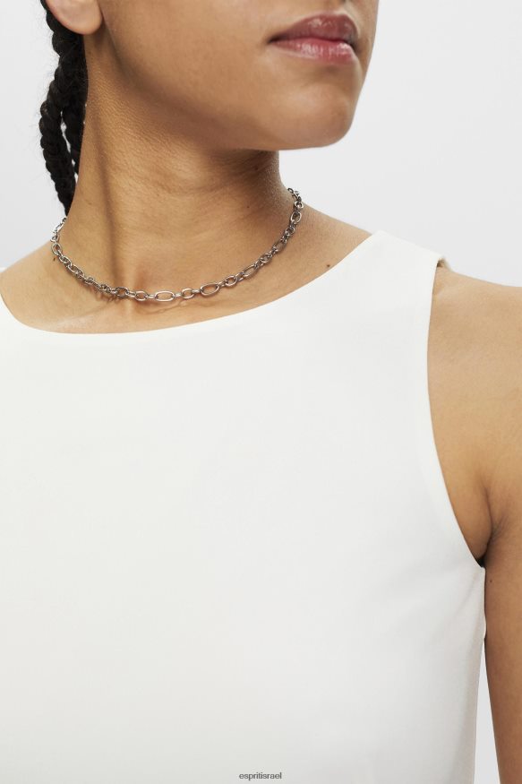 חולצות il Esprit נשים חולצה קצוצה ללא שרוולים צבע קרם X088P4308