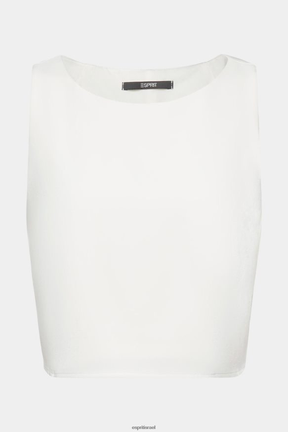 חולצות il Esprit נשים חולצה קצוצה ללא שרוולים צבע קרם X088P4308