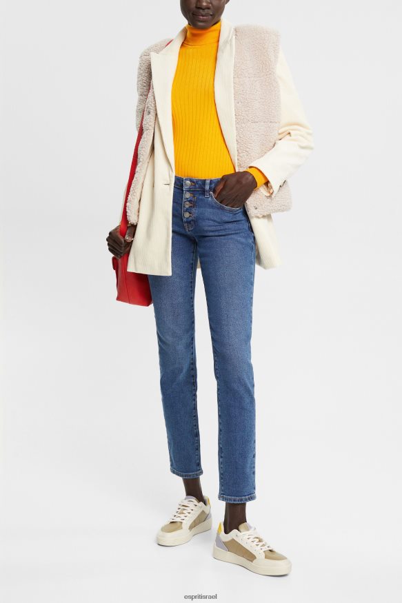 דֵנִים il Esprit נשים ג'ינס סטרץ' בגזרה בינונית בגזרה דקה, מקסימום כפול כביסה בינונית כחולה X088P4329