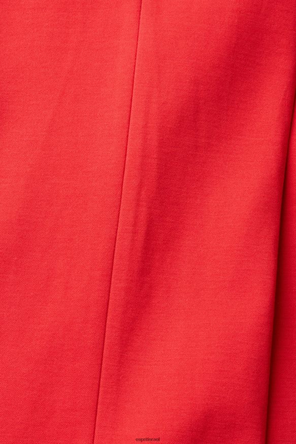 מכנסיים ומכנסיים il Esprit נשים מכנסיים נמתחים בגזרה גבוהה אדום כהה X088P4336