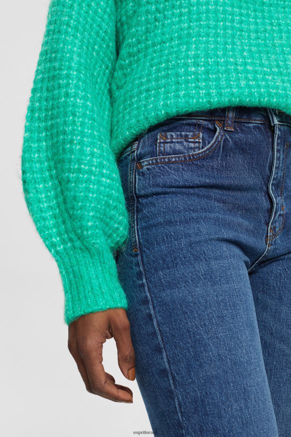 דֵנִים il Esprit נשים ג'ינס מתיחה בגובה רגליים ישרות כביסה בינונית כחולה X088P4337