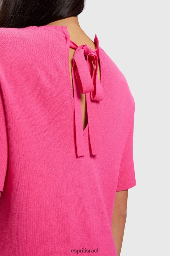 שמלות il Esprit נשים שמלת פפלום קפלים פוקסיה ורודה X088P4380