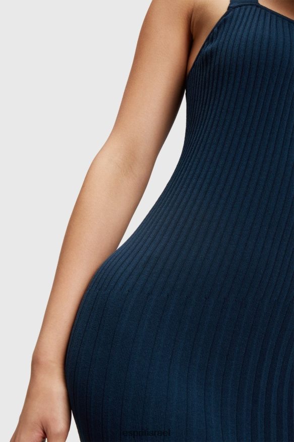 שמלות il Esprit נשים שמלת רצועת קפלים חיל הים X088P4388