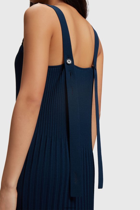 שמלות il Esprit נשים שמלת רצועת קפלים חיל הים X088P4388