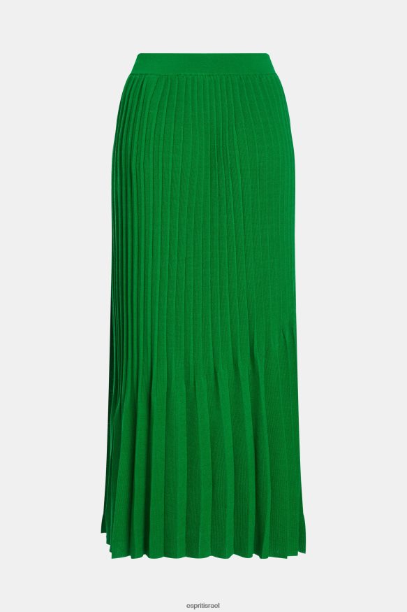 חצאיות il Esprit נשים חצאית מידי קפלים ירוק X088P4389