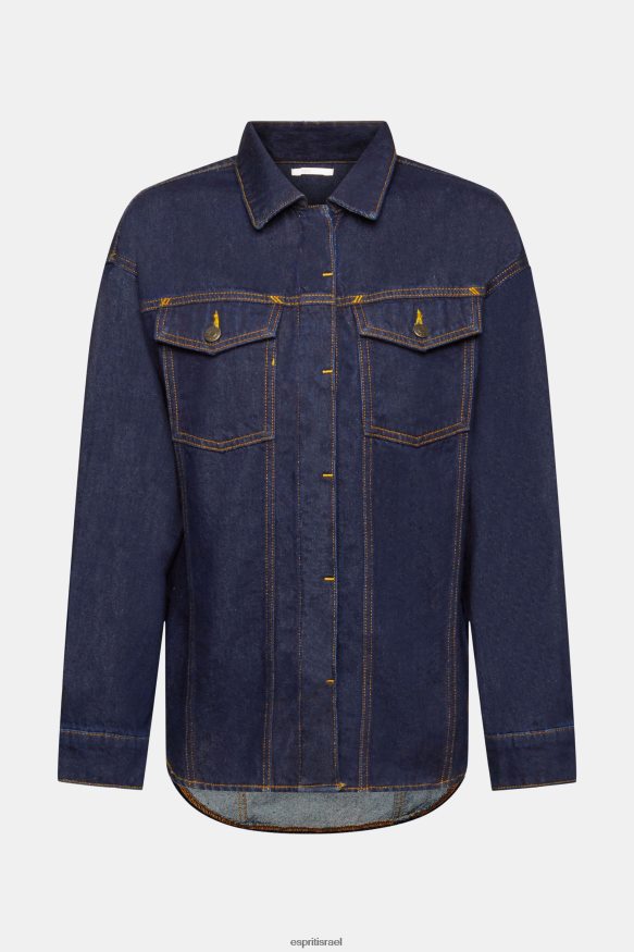 חולצות il Esprit נשים חולצת ג'ינס שטיפה כחולה X088P4395