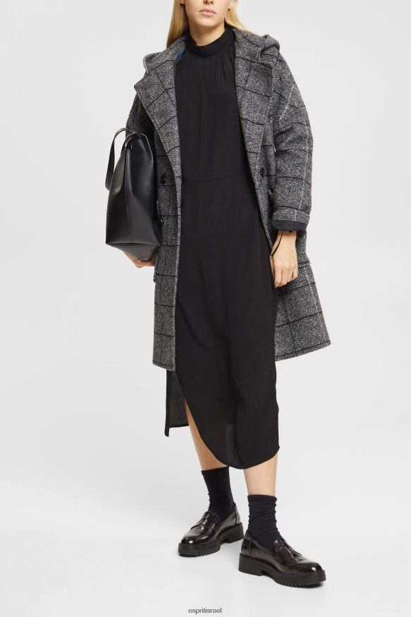 שמלות il Esprit נשים שמלת צווארון סטנד אפ שָׁחוֹר X088P4424