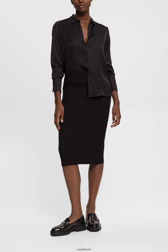 חצאיות il Esprit נשים חצאית עיפרון סרוגה בצלעות שָׁחוֹר X088P4428