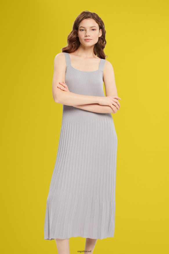 שמלות il Esprit נשים שמלת רצועת קפלים אפור בינוני X088P4490