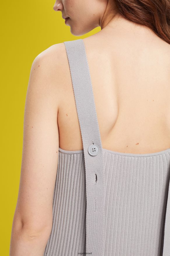 שמלות il Esprit נשים שמלת רצועת קפלים אפור בינוני X088P4490