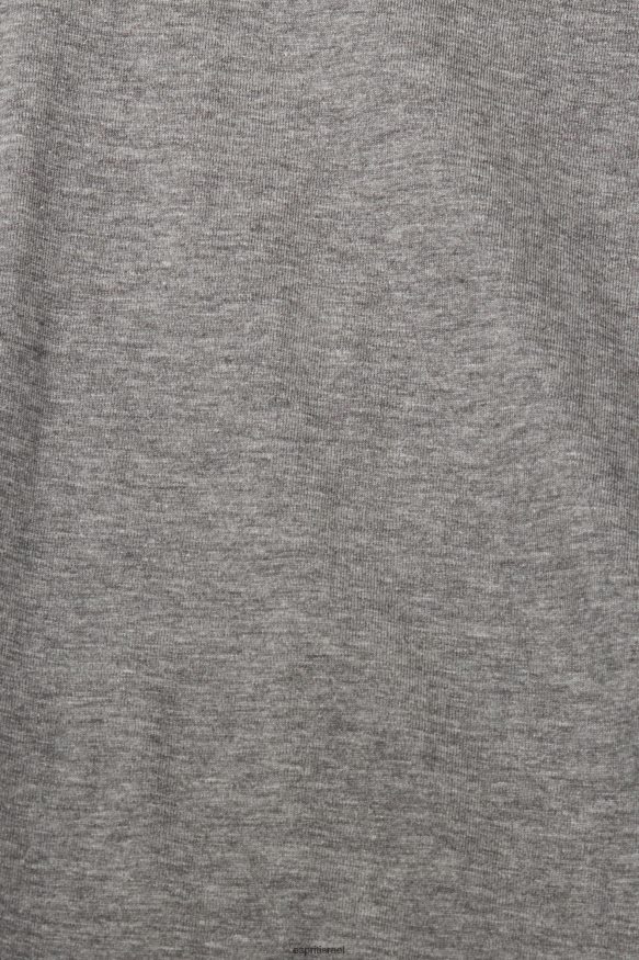 חולצות טריקו il Esprit נשים חולצת טריקו רקומה אפור בינוני X088P4528