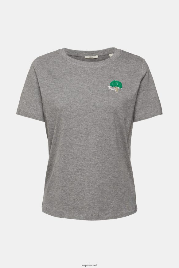 חולצות טריקו il Esprit נשים חולצת טריקו רקומה אפור בינוני X088P4528