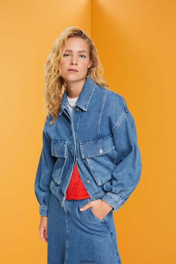 ז'קטים il Esprit נשים ז'קט ג'ינס כביסה בינונית כחולה X088P4549