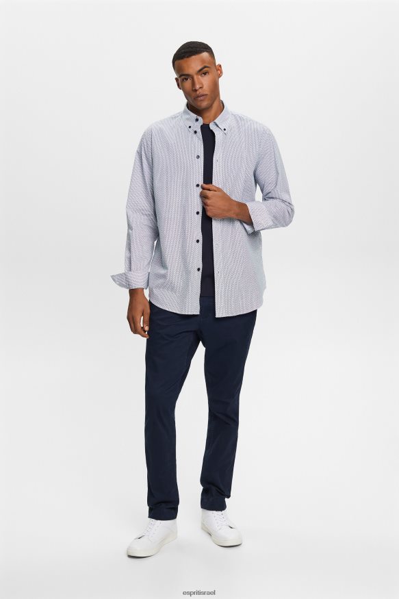 חולצות il Esprit גברים חולצת פופלין מכותנה חיל הים X088P4575