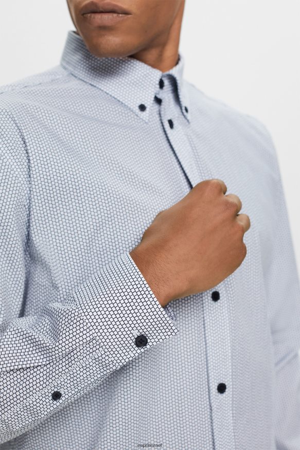 חולצות il Esprit גברים חולצת פופלין מכותנה חיל הים X088P4575