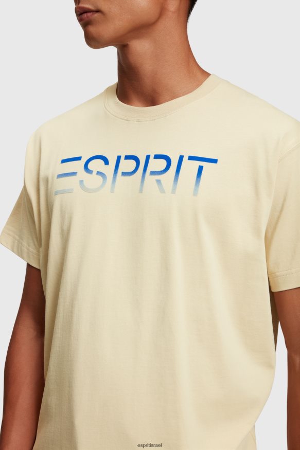 חולצות טריקו il Esprit גברים חולצת טריקו עם אפליקציית לוגו עם חזה חום בהיר X088P4608