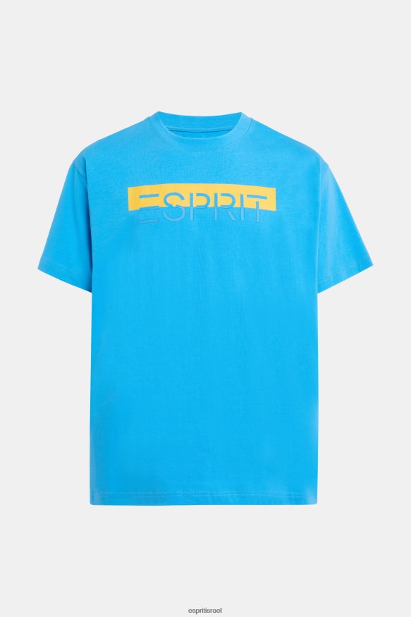 חולצות טריקו il Esprit גברים חולצת טריקו אפליקציית לוגו ברק מט טורקיז X088P4618