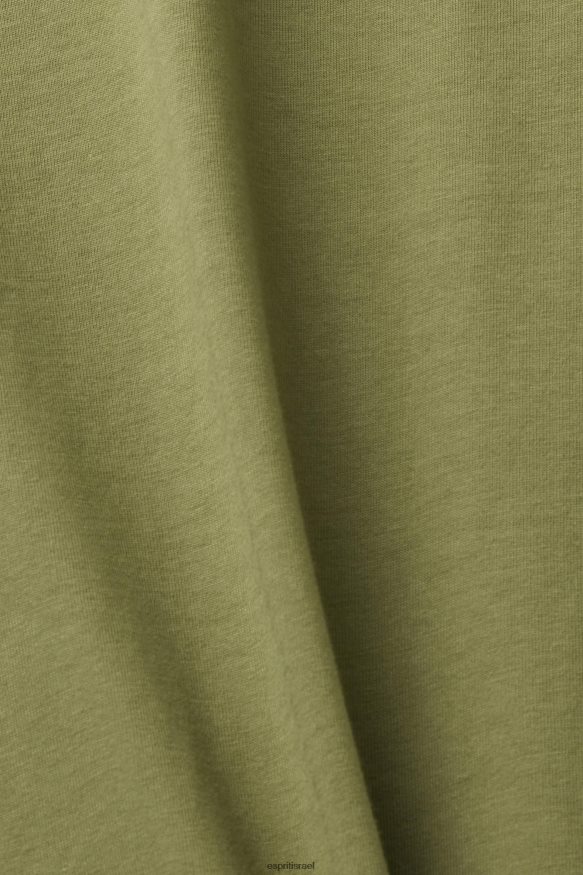 חולצות טריקו il Esprit גברים חולצת כותנה בהדפס לוגו זית X088P4626