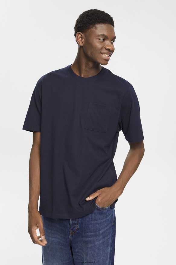 חולצות טריקו il Esprit גברים חולצת טריקו ג'רסי חיל הים X088P4681