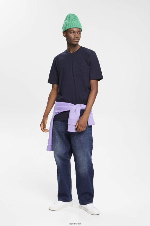 חולצות טריקו il Esprit גברים חולצת טריקו ג'רסי חיל הים X088P4681