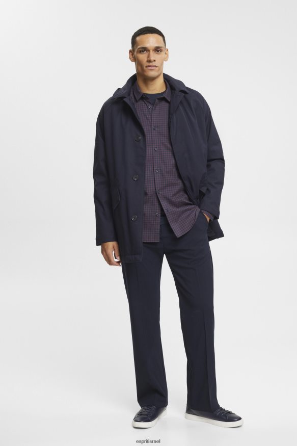 חולצות il Esprit גברים חולצה משובצת בגזרה דקיקה חיל הים X088P4689