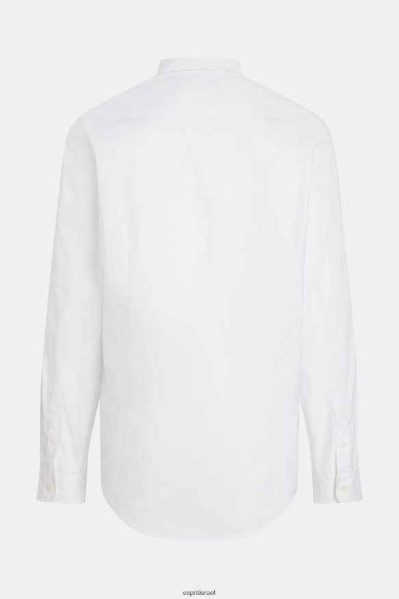 חולצות il Esprit גברים חולצת פופלין עם תג דולפינים בגזרה דקיקה לבן X088P4802