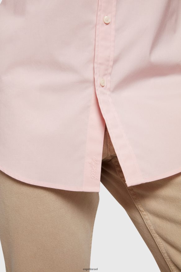 חולצות il Esprit גברים חולצת פופלין עם תג דולפינים בגזרה דקיקה ורוד בהיר X088P4804