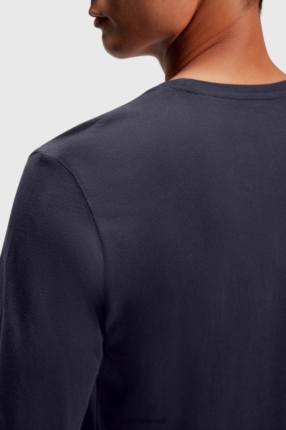 חולצות טריקו il Esprit גברים חולצת טריקו עם הדפס לוגו חיל הים X088P4866