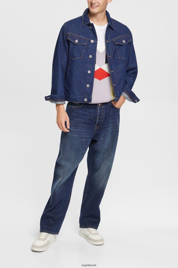 ז'קטים il Esprit גברים ז'קט ג'ינס כביסה כחולה כהה X088P4879
