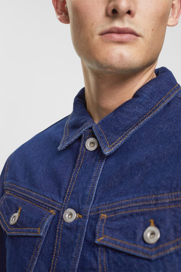 ז'קטים il Esprit גברים ז'קט ג'ינס כביסה כחולה כהה X088P4879