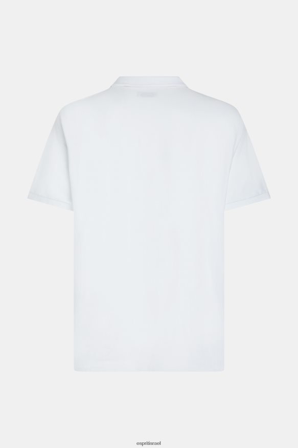 פולו il Esprit גברים מועדון טניס דולפינים פולו קלאסי לבן X088P4893