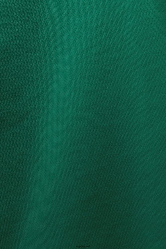 סווטשירטים וקפוצ'ונים il Esprit נשים קפוצ'ון לוגו רקום, כותנה אורגנית ירוק כהה X088P48