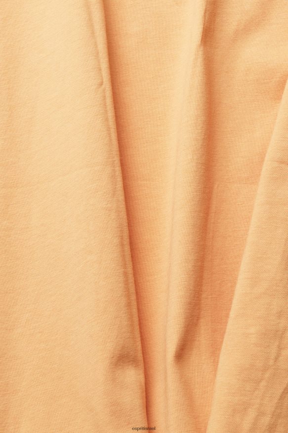 חולצות טריקו il Esprit גברים חולצת טי ג'רסי עם לוגו רקום אפרסק X088P4918