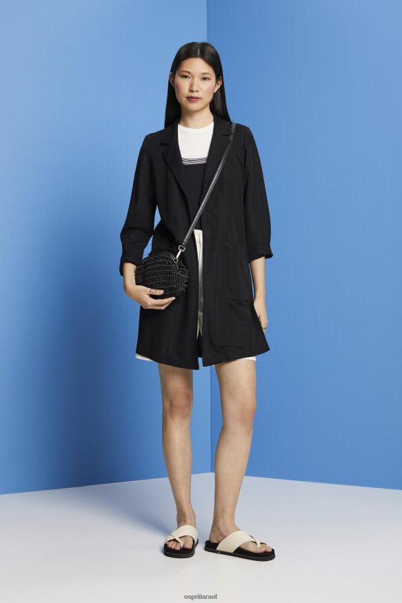 מעילים il Esprit נשים בלייזר ג'רסי ארוך, lenzing ecovero שָׁחוֹר X088P4240