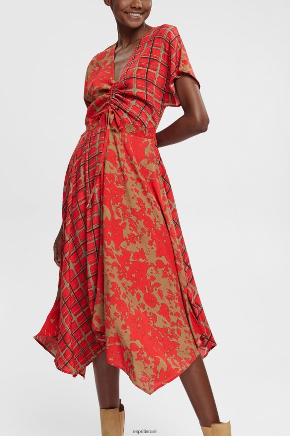 שמלות il Esprit נשים שמלה דפוס מעורב, lenzing ecovero אָדוֹם X088P4547