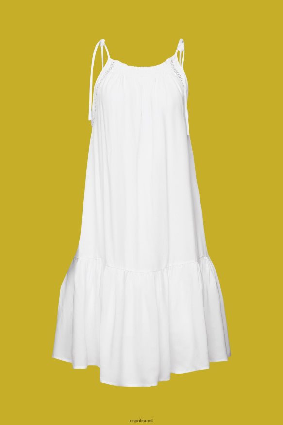 שמלות il Esprit נשים שמלת רצועות עם חלוק, tencel לבן X088P4203